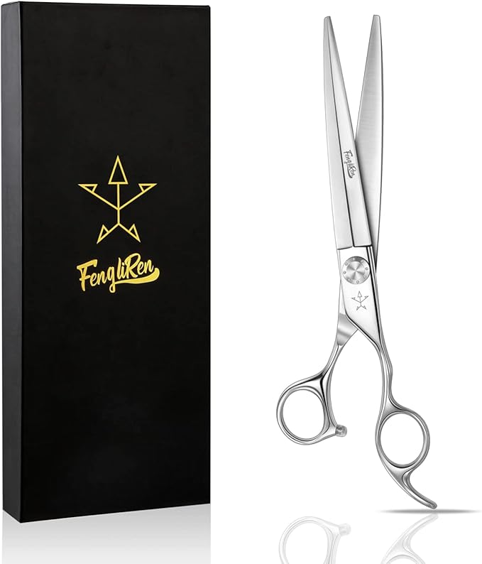 High-end Professional Dog Grooming Scissors Pet Grooming Shears 7.5 Inch Extremely Very Sharp Made Of Advanced Stainless Steel Alloy By Hand For Dog Cat Other Animals And Horse Breeder