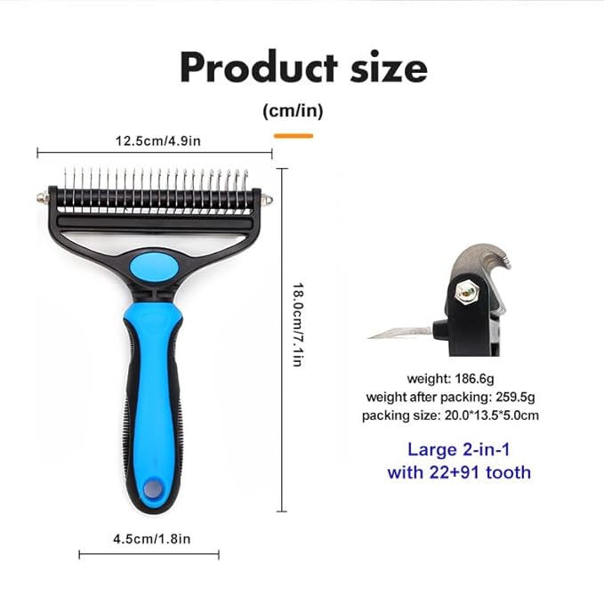 ANTNX 6-piece pet grooming and cleaning set Hair removal comb with pet nail clippers and file Pet gloves for dogs and cats