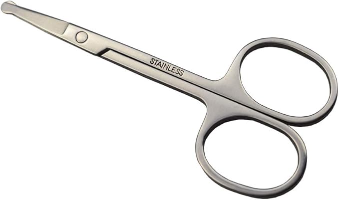 3.5-Inch Stainless Steel Dog Pet Round-Tip Grooming Scissors for Nose, Ear, Face, Paw Hair