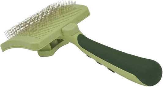Coastal Pet Safari Dog Self-Cleaning Slicker Brush - Dog Deshedding Brush - Prevents Mats and Tangled Hair - For Dogs with Short or Long Hair - Medium - 4.25" x 4.06"