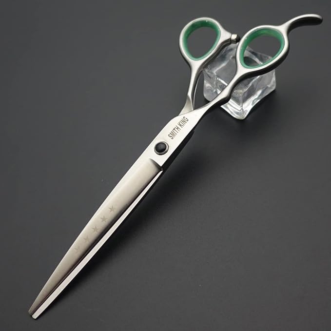 7.0 inches Professional Dog Grooming Scissors Set Straight & thinning & Curved & chunkers & comb 5pcs in 1 Set for left-handed & right handed