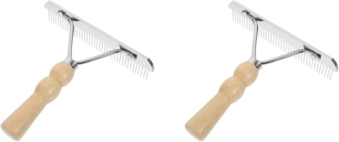 balacoo 2Pcs Horse Nail Rake Comb - Pet Horse Hair Comb, Horse Brush Steel Comb for Hair, Pet Mane Pulling Tool, Pet Horse Hair Brush, Mane Brush Dog Deshedding Brush