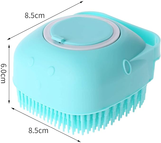 Bathroom Puppy Big Dog Cat Bath Massage Brush Soft Safety Silicone Pet Accessories For Multifunctional blue