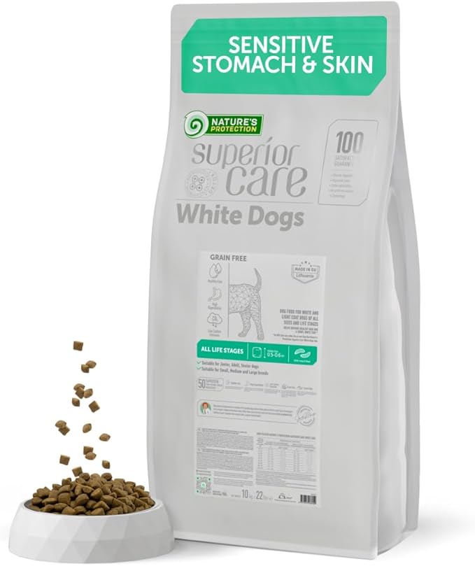 Nature's Protection Superior Care Grain Free Dry Dog Food - Healthy Dog Food All Life Stages Dogs - Balanced, Super Premium Dog Food - 1 Pack of 22lb Insect Flavor
