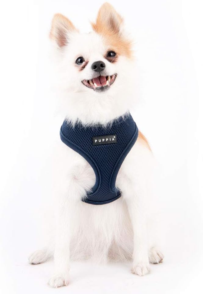 Puppia Soft Dog Harness, Navy, X-Large (PDCF-AC30-NY-XL)