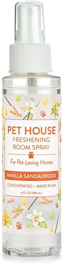 One Fur All Pet House Freshening Room Spray - Vanilla Sandalwood - Concentrated Air Freshener - Non-Toxic & Pet-Friendly Air Freshener - Pet Odor Eliminator Room Spray