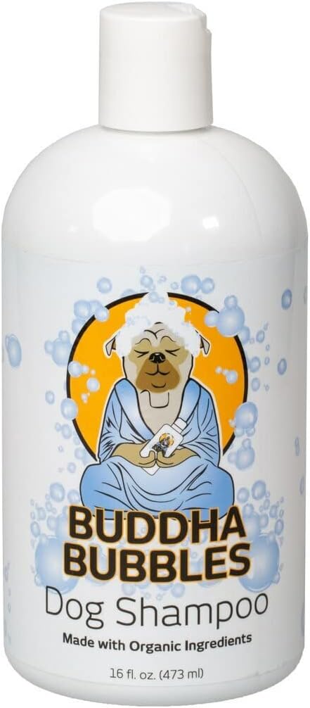 Bubbles Organic Natural Shampoo 16oz Bottle for Dogs | Gentle, Aids in Itch Relief and Fights Dandruff - Smells Great