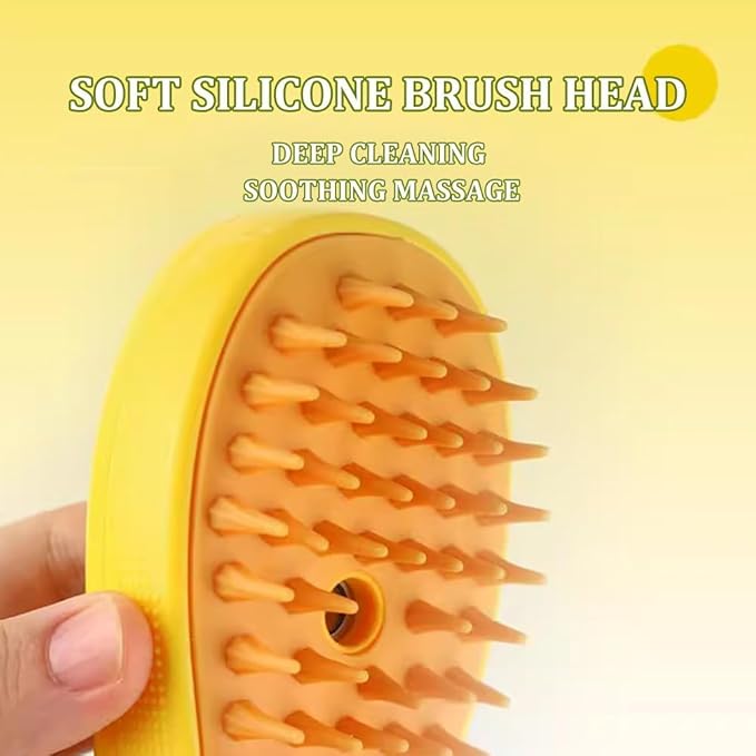 Cat Steam Brush,Cat Dog Pet Spray Massaging Comb One Button Spray, Flyaway Hair Prevention, Gentle on Skin, Massages and Cleanses. Enhance Inner Softness