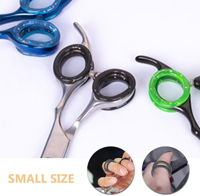 Hemoton 10pcs Soft Silicone Scissor Finger Rings,Rubber Pet Shears Thumb Inserts,Scissors Finger Protector Grips for Dog Hair Cutting,Salon Scissor Parts,Ring Scissor Accessories