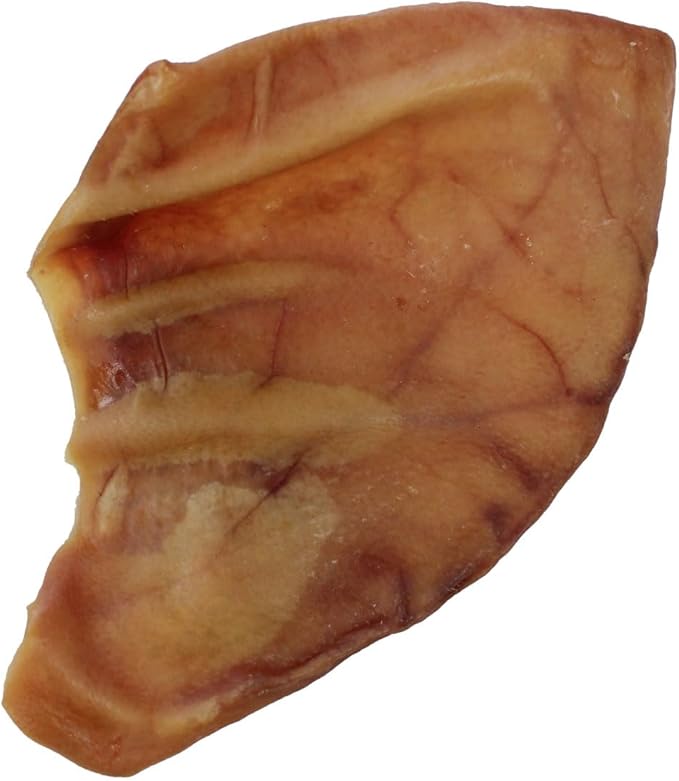 Best Pet Supplies GigaBite Roasted Pig Ears for Dogs, Natural and Healthy Chews, Treats in Whole, Slices, or Sticks, Safe for Puppies and Aggressive Chewers, Clean Teeth and Gums - Pack of 24