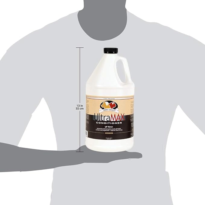 Best Shot UltraMAX Pro Conditioner, Hydrating Conditioner for Any Dog or Cat, Coat Release Technology, Sweet Pea Essence, 1.1-Gallon