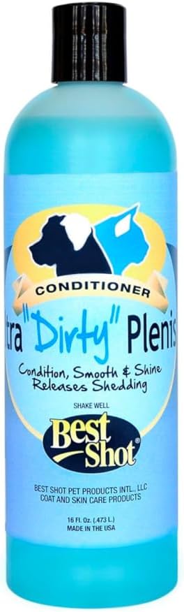 Best Shot Ultra Dirty Plenish Conditioner, Ideal Pet Grooming Conditioner, Protein-Enriched Moisturizing Conditioner for Any Dog, Cat, or Horse, Agree Fragrance, 16 Oz.
