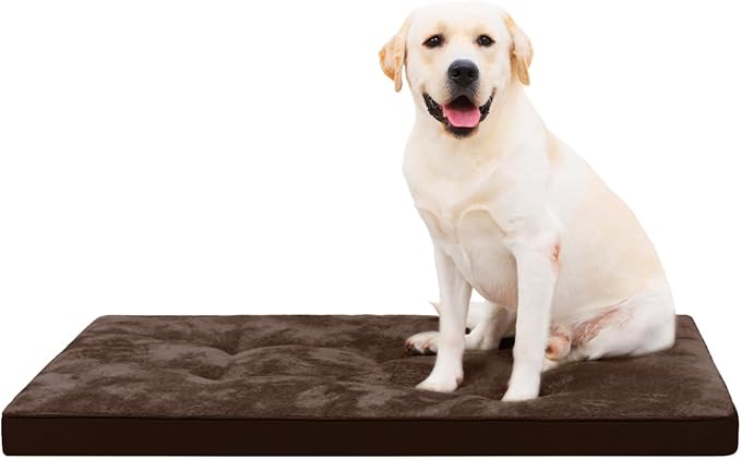 Dog Crate Bed for X Large Size Dogs,XL Washable Dog Kennel Pad Ultra Soft Pet Sleeping Mat for Cages,Anti-Slip Bottom,41x27 inch,Brown