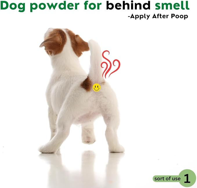 Dog Dry Shampoo for Smelly Dogs | Waterless Dry Dog Shampoo Powder | Anti Itch Shampoo for Dogs | Skin Ear & Paw | Tea Tree Oil | Talc Free with Organic White Clay Vegan | No Plastic