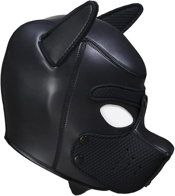 Neoprene Puppy Hood Camo Full Face Mask Cosplay Costume Dog Head Masks
