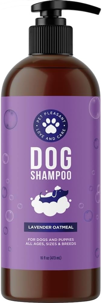 Cleansing Dog Shampoo for Smelly Dogs - Refreshing Colloidal Oatmeal Dog Shampoo for Dry Skin and Cleansing Dog Bath Soap - Moisturizing Lavender and Oatmeal Shampoo for Dogs and Great Smelling Pups