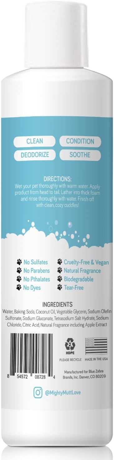 Mighty Mutt Soothing Dog Shampoo and Conditioner – Pet Friendly | Deodorizes Smelly Dogs | Detangles | Natural, Hypoallergenic & Anti-Itch Dog Shampoo Sensitive Skin – Fresh Breeze | 9 fl oz