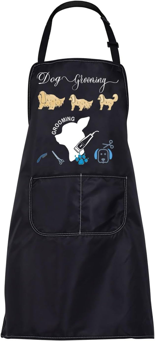 CMNIM Dog Groomer Apron with Pockets, Waterproof, Dog Groomers Apron