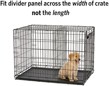 MidWest Homes for Pets Dog Crate Divider Panel for 30-inch Dog Crate; Fits Crate Models 1530, 1530DD, 1930 & Measures 18.90L x 18.71W x .60H Inches, Black