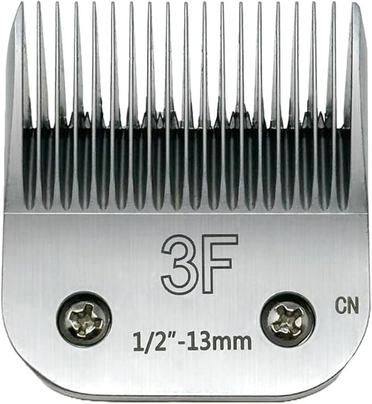 3F Blade Clipper, 1/2"" Cut Length, Stainless Steel Clipper Blade for Dogs, Silver