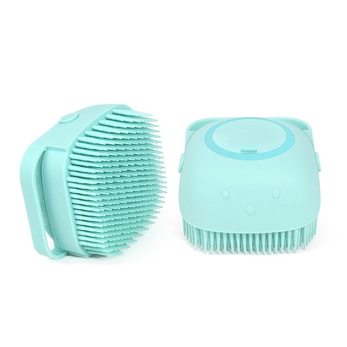 Bath Brush Silicone, Massage Soft Brush Dog Cats, Pet Massage Brush Bubble Body Wash Brush-blue