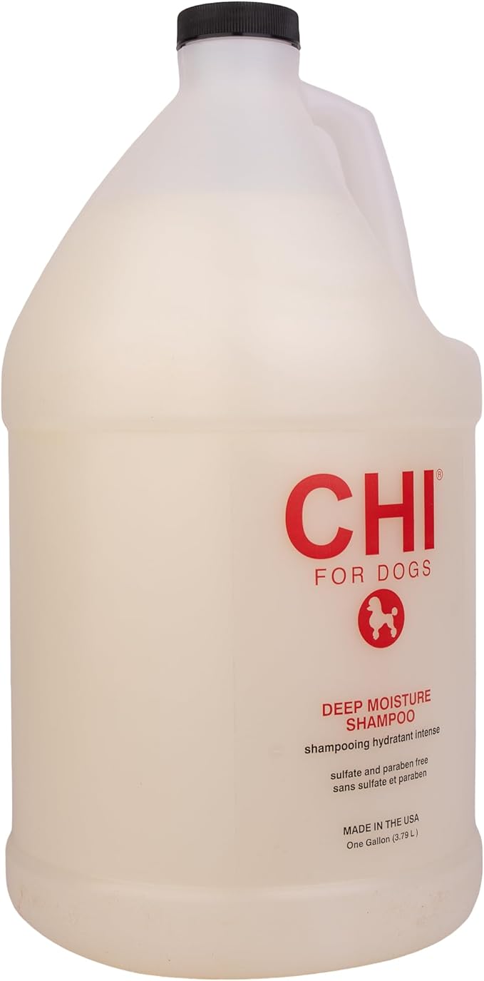 CHI for Dogs Deep Moisture Shampoo, Professional Quality Dog Grooming Formulas, Gallon (128 fl oz) Size