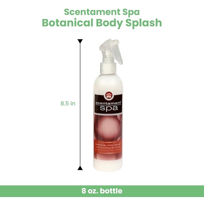 Best Shot Scentament Spa Botanical Body Splash, Body Spray Conditioner for Pets, Cat and Dog Cologne Spray, Soft Mimosa Nectar, 8 Oz.