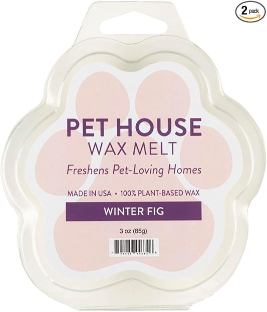 One Fur All Pet House Winter Fig Wax Melt - Long-Lasting, Scented, Natural Odor Solution for A Fresh Smelling Home, Pet-Friendly Plant-Based Soy, 3 OZ