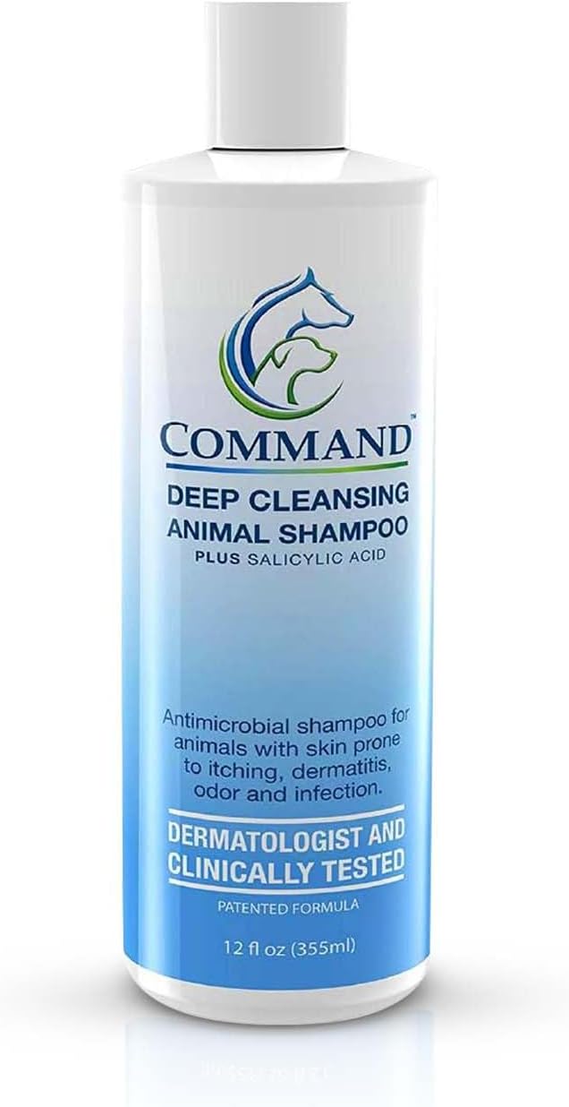 Command Medicated Dog Shampoo for Itchy Skin, Anti-Itch Relief for Allergies and Dry Skin, Healing Soothing Pet Care Formula (12 oz)