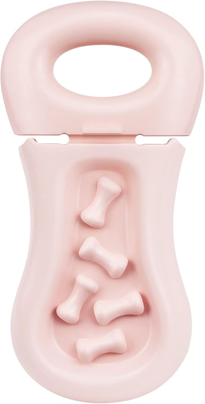 Dog Training Toy for Crate Training Peanut Butter Slow Feeder Treat Dispenser Training aid to Reduce Anxiety (Pink)