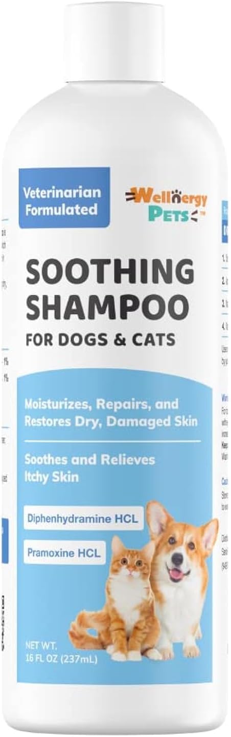 Wellnergy Soothing Shampoo for Itchy Skin Dogs and Cats(16 oz)
