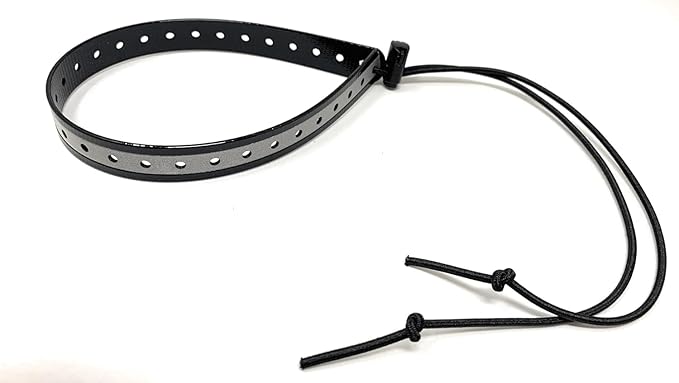 Replacement GPS eCollar with Adjustable Bungee, Multi-Hole Design, and Secure Toggle Closure for Small Dogs (Reflective Black, Small Neck)