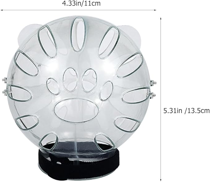 Cat Muzzle,Cat Clear Helmet, Breathable Cat Hood，Adjustable Cat Mouth Cover Grooming Face Mask for Preventing Cats Biting Chewing, Transparent Muzzle for Kittens and Adult Cats