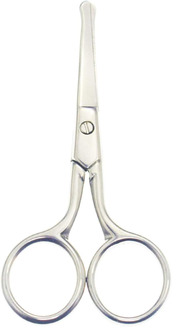 3.6 Inch Silent Pet Grooming Tiny Safety Curved Scissors for Cats & Dogs - Quiet Alternative to Electric Clippers for Sensitive Pets