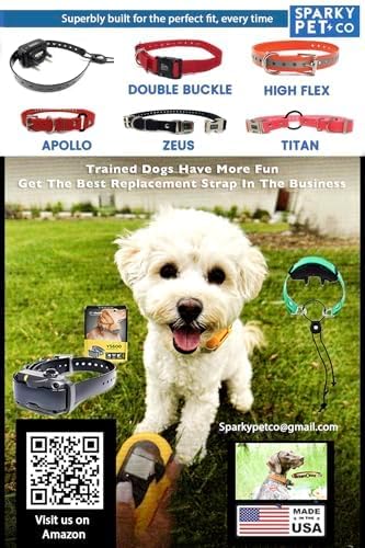 Sparky Pet Co - Surefit ECollar Replacement GPS Strap - Bungee Dog Collar - Waterproof - Adjustable - Nexus Wheel Lock - for Electronic Training & Invisible Fence Systems - 3/4" (Reflective Blue)