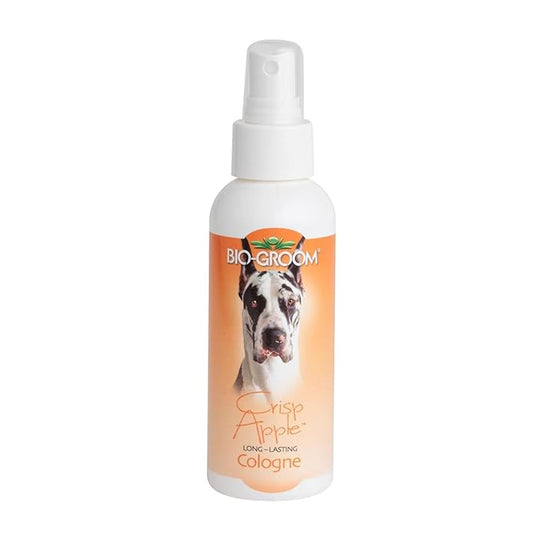 Bio-Groom Crisp Apple Dog Cologne - Deodorizing Spray, Dog Bathing Supplies, Puppy Wash, Cat & Dog Grooming Supplies, Cruelty-Free, Made in USA, Dog Perfume - 4 fl oz 1-Pack