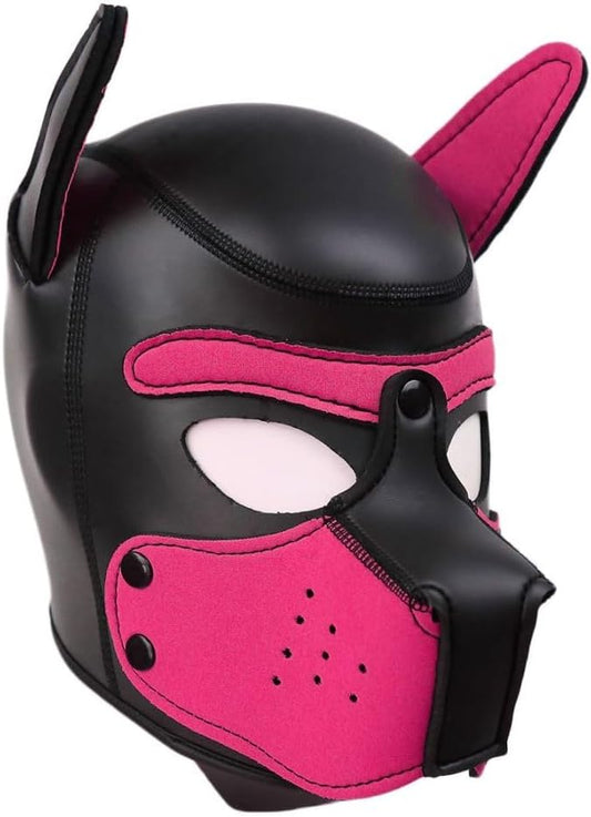 Neoprene Puppy Hood Camo Full Face Mask Cosplay Costume Dog Head Masks
