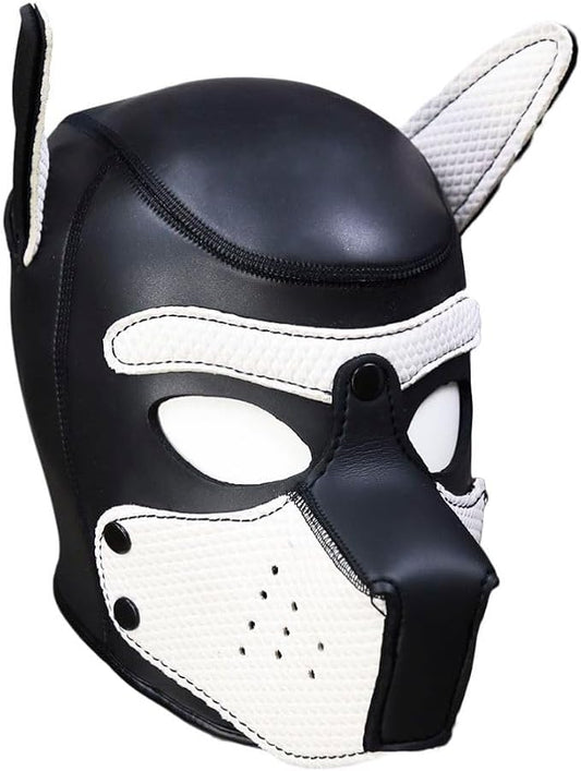 Neoprene Puppy Hood Camo Full Face Mask Cosplay Costume Dog Head Masks