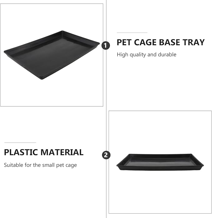 Dog Crate Pan, Plastic Pet Cage Base Tray, Leakproof Replacement Bedpan, Odor Resistant, Hygienic and Safe