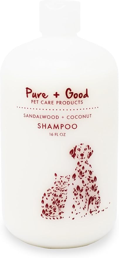 Sandalwood and Coconut Shampoo, Warm and Mellow Sandalwood with Coastal Coconuts, Formulated for All Pets, Gentle and Cleansing, Made in The USA, Cruelty Free,16 fl oz