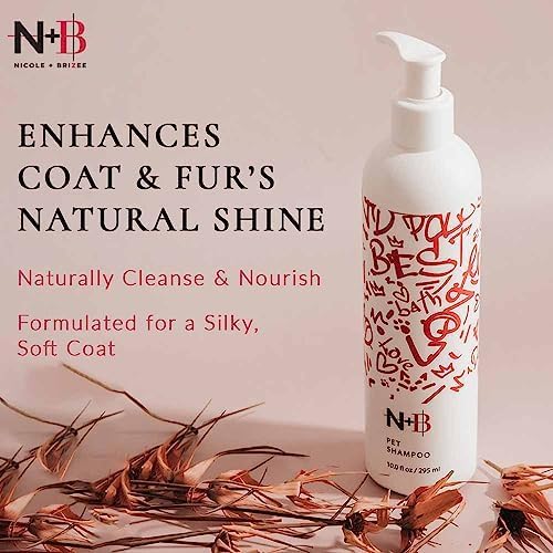 N+B Dog Shampoo | Shampoo for Dogs w/Coconut Oil, Organic Aloe Vera & Argan Oil | Grooms & Enhances Coat & Fur’s Natural Shine | Anti-Itch, Hypoallergenic, Eliminates Odor | 10oz