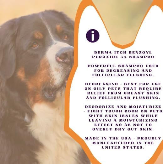 Derma-Itch Benzoyl Peroxide 3% Shampoo for Dogs 12 oz.