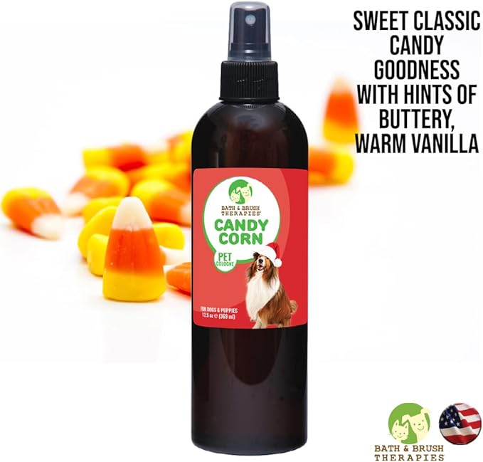 Bath & Brush Therapies® Candy Corn Dog Cologne 12.5 oz | Dog Perfume Long Lasting | Deodorizing Spray