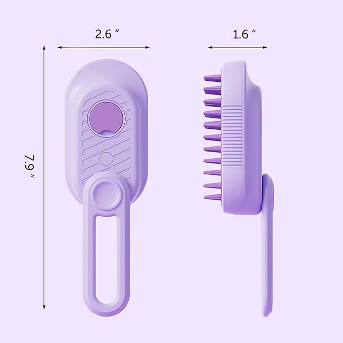 Cat Steam Brush for Shedding, Steam Brush for Indoor Cats, Water Brush, Cat Spray Mist Massaging Brush, Pet Hair Removal Brush, Suitable for Cats, Dogs and Rabbits, Cat Cleaning Brush