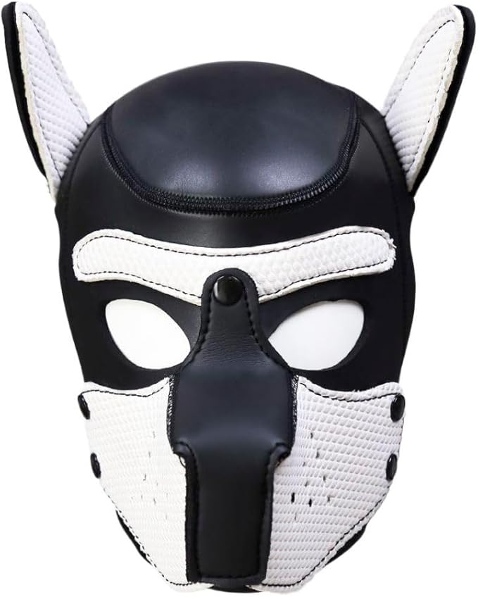 Neoprene Puppy Hood Camo Full Face Mask Cosplay Costume Dog Head Masks