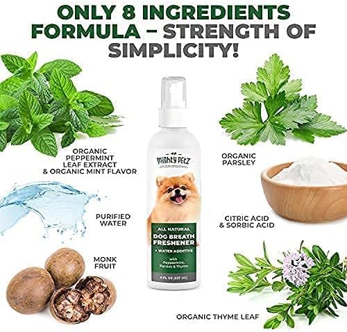 Mighty Petz 2-in-1 Oatmeal Dog Shampoo + Mighty Petz Dog Ear Cleaner Solution + 2-in-1 Dog Breath Freshener Spray & Water Additive Bundle