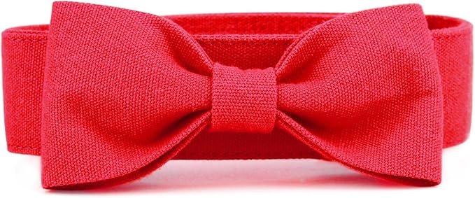 Segarty Dog Bow Ties for Small Medium Dogs, Adjustable Red Bowtie Collar, Durable Cat Neck Tie Tuxedo Comfortable Cotton Girl Pets Grooming Accessories for Formal Wedding Holiday Birthday Valentines