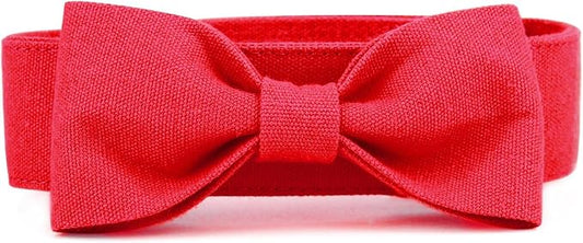 Segarty Dog Bow Ties for Small Medium Dogs, Adjustable Red Bowtie Collar, Durable Cat Neck Tie Tuxedo Comfortable Cotton Girl Pets Grooming Accessories for Formal Wedding Holiday Birthday Valentines