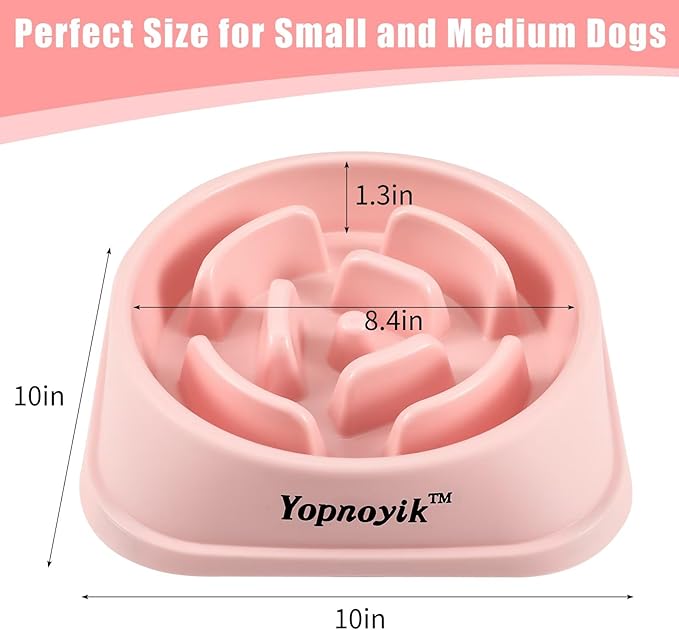 Slow Feeder Dog Bowls for Healthy Eating, Non-Slip and Anti-Choking Design, Reduces Bloating & Overeating for Large Dogs, Easy to Clean