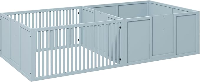 PawHut Whelping Box for Dogs Built for Mother's Comfort, Dog Whelping Pen with Removable Doors, Puppy Playpen for Indoors, Newborn Puppy Supplies & Essentials, 81" x 39" x 20", Gray